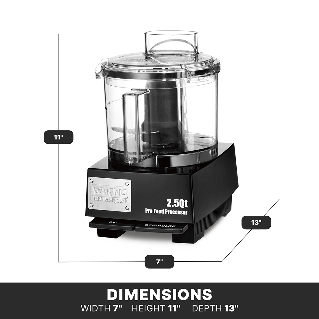 2.5-Quart Food Processor with Flat Lid